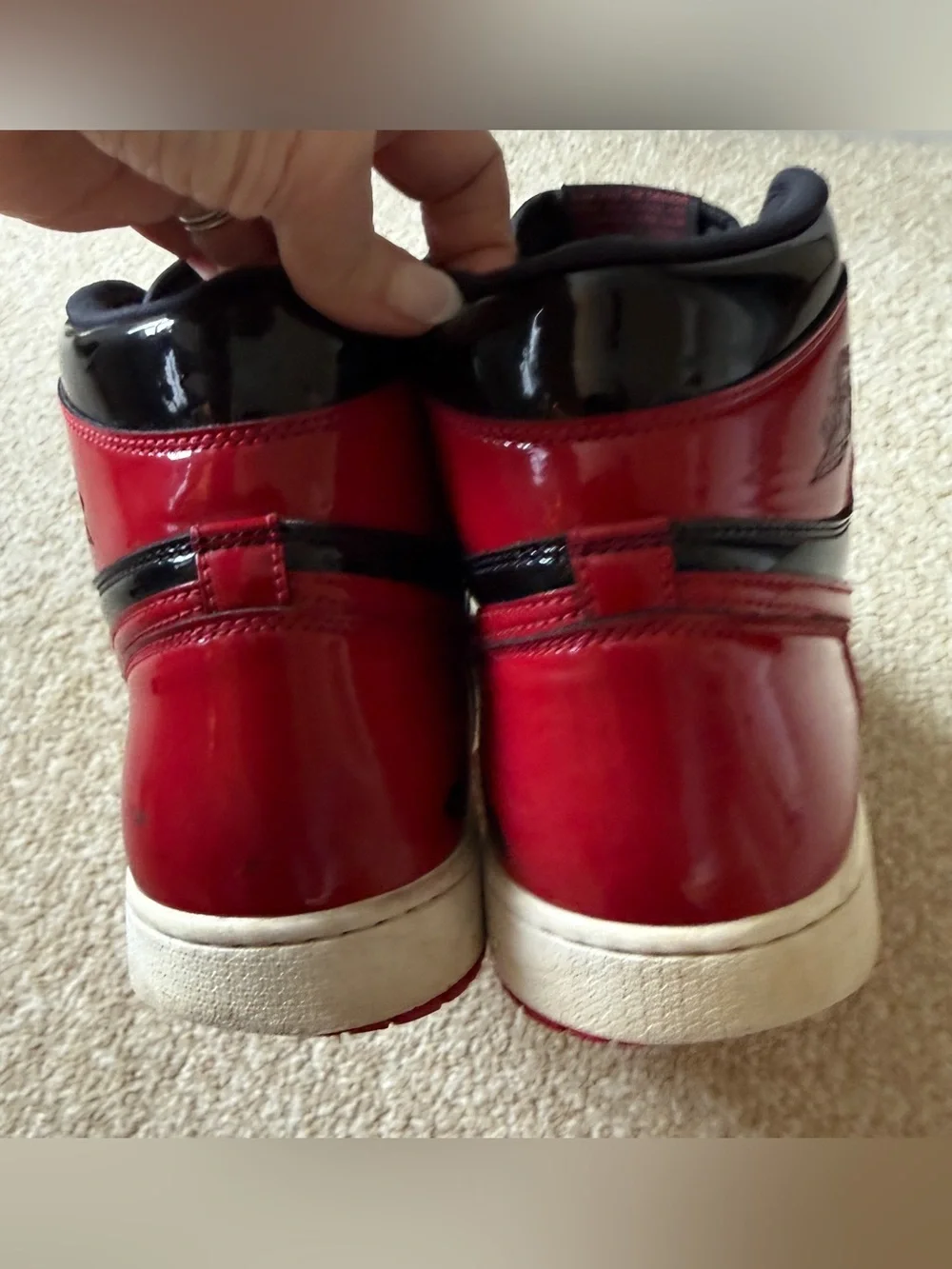 🏀Air Jordan 1 Patent Bred Retro High OG Size 13 Mens Sneakers 2021 555088-063